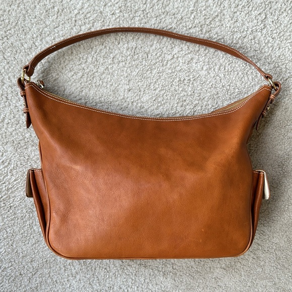Lauren Ralph Lauren Classic Camel Leather Hobo - Picture 8 of 17